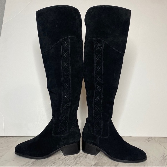 New! Vince Camuto Kreesell Black Suede Tall Boot 5 - Picture 8 of 14